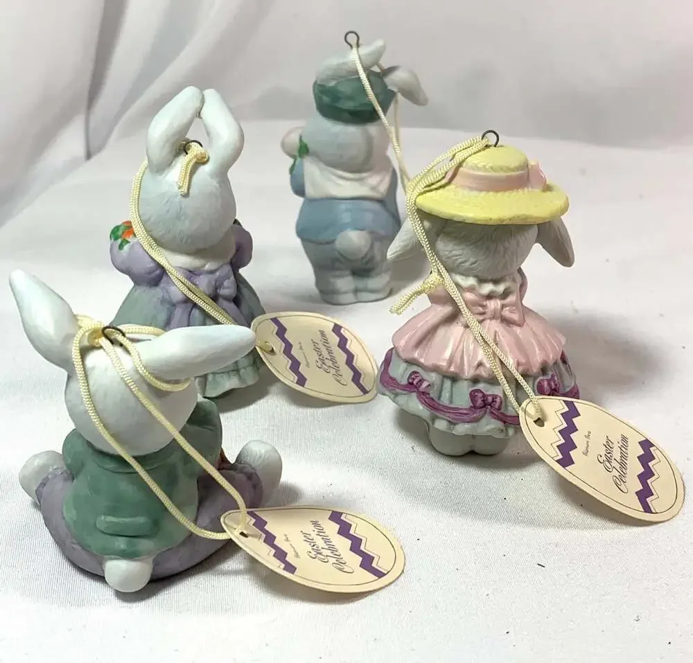 HTF Vintage Potpourri Press Easterbunny Figurines
